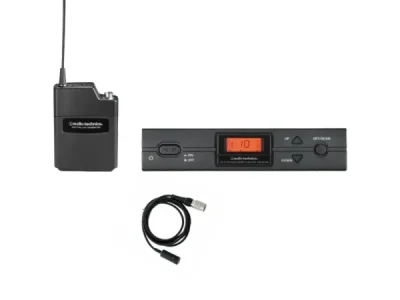ATW-2110b/AT831cW 2000b Series UniPak System+Cardioid Condenser Lavalier Microphone
